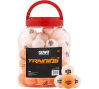 GEWO Training 40+ Table Tennis Balls - 3 Star Table Tennis Ball Made of ABS Plastic with Seam Training Balls, Diameter 40 + mm, Pack of 60 Orange and White Mixed