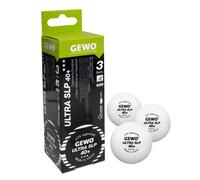 GEWO Ultra SLP Table Tennis Balls - 3 Star Table Tennis Ball Made of Plastic 40+ without Seam - ITTF Certified Competition Balls - 3 Professional Table Tennis Balls White, 40 + mm