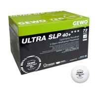 GEWO Ultra SLP Table Tennis Balls - 3 Stars Table Tennis Ball Made of Plastic 40+ without Seam - ITTF Certified Competition Balls Professional Table Tennis Balls White, 40 + mm Diameter