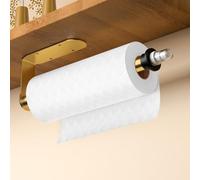 Gewtur Gold Kitchen Roll Holder, Kitchen Roll Paper Holder with Spray Bottle for Bathroom RV, SUS304 Stainless Steel