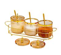 Gewürzgläser - Gewürzdosen | spicee Jars | Luftdichter Zuckerbehälter | Gewürzflaschen Mit Deckel Und Löffel - Gewürzbehälter Für Zuhause, Restaurant, Vorratsschrank Kühlschrank Campingtisch Theke