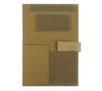Gexgune 5.5x8 inch Military Tactical Notebook Cover - Durable Oxford Fabric with MOLLE/Patch Panel, Card Pockets & Pen Holder | Fits Field Notes (Khaki)