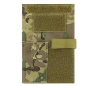 Gexgune 5.5x8 inch Military Tactical Notebook Cover - Durable Oxford Fabric with MOLLE/Patch Panel, Card Pockets & Pen Holder | Fits Field Notes (CP)