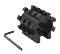 Gexgune 5 Position 25mm Rail Tube Mount - Adjustable Aluminum Tri-Rail Flashlight & Laser Grip for 12 Gauge Shotgun - P.icatinny Compatible - Quick Detach