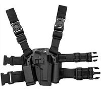 Gexgune Beretta 92 Drop Leg Holster,CQC Serpa Right Leg Drop Leg Thigh Pistol Holster Magazine & Flashlight Pouch for Beretta 92 96 M9 M92