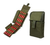 Gexgune Hunting 25 Round 12GA 12 Gauge Ammo Shells Reload Magazine Storage Pouches Bag Bandolier Bullet Holder Tactical Airsoft Kit （Green）