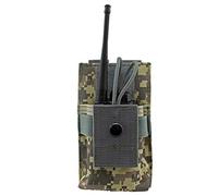 Gexgune Molle Short Radio Pouch, Nylon Molle Tactical Radio Holder Case for BaoFeng UV-5R UV82 (CP)