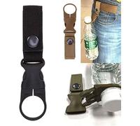 Gexgune Outdoor Detachable Nylon Webbing Buckle Water Bottle Holder Clip Climbing Carabiner Belt Backpack Hooks for Hunting Climbing