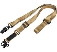 Gexgune outdoor MS2 double point Tactical Multi-Mission Rifle Sling Gun Strap System Mount Set Quick Release (Khaki)