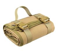 Gexgune ProShoot Roll Up Tactical Shooting Mat - 900D Nylon Non-Slip Range Mat w/Stake Holes & MOLLE - Hunting & Training Gear (200x75cm) (Khaki)
