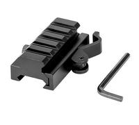 Gexgune QD P.icatinny Rail Riser Mount - 60mm Length, 20mm Clamp - Aluminum Alloy, 5 Slots, Quick Detach