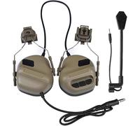 Gexgune Tactical Headsets with Fast Helmet Rail Adapter Military Airsoft Shooting Headset Army Communication Accessories,no Noise Reduction Function