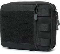 Gexgune Tactical Molle E.DC Medical Pouch Waist Pack Emergency EMT Utility Tool Bag First Aid Kit Pouch for Hunting Camping Hiking (Black)