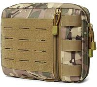 Gexgune Tactical Molle E.DC Medical Pouch Waist Pack Emergency EMT Utility Tool Bag First Aid Kit Pouch for Hunting Camping Hiking (CP)