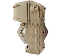 Gexgune Tactical Movable Pistol Holsters with Flashlight or Laser Mounted Right Hand Waist Belt Gun Holster for Colt 1911 (Khaki)