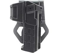 Gexgune Tactical Movable Pistol Holsters with Flashlight or Laser Mounted Right Hand Waist Belt Gun Holster for Colt 1911 (Black)