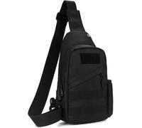Gexgune Tactical Sling Crossbody Bag with USB Charging Port, Nylon Utility E.DC Chest Pack Shoulder Daypack Organizer
