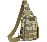 Gexgune Tactical Sling Crossbody Bag with USB Charging Port, Nylon Utility E.DC Chest Pack Shoulder Daypack Organizer