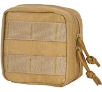 Gexgune Utility Molle Daily Carry Pouch Compass Knife Flashlight Card Admin Map Holder Outdoor Hiking Camping Hunting Accessories Waist Pack Bag (Tan)