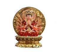 Gexifei 12.5cm Zhunti Bodhisattva along with the Buddha statue hand-painted and colored resin Thousand-Armed Avalokitesvara Buddha Statue auspicious and safe ornaments