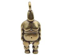 Gexifei Solid brass creative big fat man metal keychain pendant personalized character statue crafts