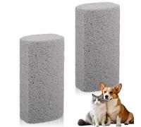 GEXINKEJI 2 Pieces Pet Hair Removal Pumice Stone Foot Care Tool Callus Remover Carpet Dog Fur Removal Tool for Dogs Car Couch Bed Linen