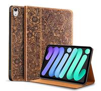 Gexmil for Ipad Mini 6 CASE 8.3 inch Case 2021,Genuine Leather Ipad Mini 6th Generation Cover,Made from Real Leather Cowhide(Brown)