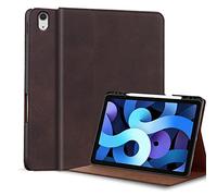 Gexmil - Genuine Leather Case for iPad mini 7 (A17 Pro) 2024 / iPad mini 6 Generation 2021 8.3 inch Pencil Holder Shockproof Cowhide Leather Case Cover Sleep/Wake