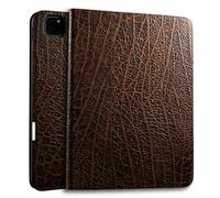 Gexmil Genuine Leather Case for iPad Pro 13 2024 Inch M4 2024 with Stylus Holder,Protective Shockproof Premium Leather Smart Folio Cover Adjustable Stand Auto Sleep/Wake Anti-Slip, Buffalo Brown