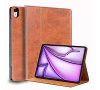 Gexmil Leather Case for iPad Air 13 Inch M4/M3/M2 (2026/2025/2024),Premium Leather Smart Folio, Protective Cover, Auto Sleep/Wake,Adjustable Stand, Anti-slip,Brown