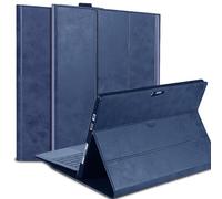 Gexmil Leather Case for Microsoft Surface Pro 9 2022/ Pro 10 2024/ Pro 11 2024 13 Inch,with Pencil Holder, Support Type Cover Keyboard,Magnetic Closure,Multi-Angle Portfolio Business Cover,Blue