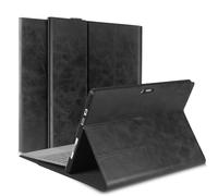 Gexmil Leather Case for Microsoft Surface Pro X Plus,Pro X 13 Inch,Black | Leather Cover Microsoft Surface X 2024/2020/2019,Smart Folio Pencil Holder,Protective,Adjustable Stand