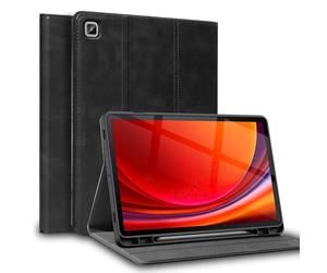 Gexmil Leather Case for Samsung Galaxy Tab A7 10.4 Inch,Adjustable Stand,Auto Sleep/Wake,Anti-Slip,Anti-Fingerprint Model Number:T500/T505C/T507,Oil Wax Black