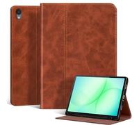 Gexmil Leather Case for Samsung Galaxy Tab S11 2025 11 Inch with Pencil Holder,Shockproof Protective Adjustable Kickstand Smart Premium Folio Flip Tablet Cover, Brown