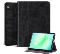 Gexmil Leather Case for Samsung Galaxy Tab S11 2025 11 Inch with Pencil Holder,Shockproof Protective Adjustable Kickstand Smart Premium Folio Flip Tablet Cover, Black