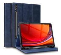 Gexmil Leather Case for Samsung Galaxy Tab S8 Plus 12.4 Inch,Adjustable Stand,Auto Sleep/Wake,Anti-Slip,Anti-Fingerprint Model Number:X806C,T970/975/976,T730/T735/T736B/T736N,Oil Wax Blue