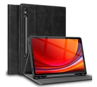 Gexmil Leather Case for Samsung Galaxy Tab S8/S7 11 Inch,Adjustable Stand,Auto Sleep/Wake,Anti-Slip,Anti-Fingerprint Model Number:T870/T875,Oil Wax Black