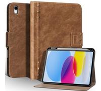 Gexmil Tablet Case for iPad (A16) 11th Gen. 11 Inch 2025, iPad 10th Gen. 10.9 Inch 2022,Protective Cover with Pencil Holder,Magnetic Closure,Anti-Scratch,Auto Sleep/Wake,Brown