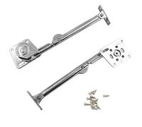 gexu Flap Support Holder, 2 Pieces Zinc Alloy Adjustable Flap Door Hinges for Kitchen Cabinets, Cupboards, Silver