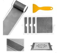 Gexuamz Hair Strainer and Anti-Insect Strainer Set, Drain Hair Catcher Mesh Sticker for Shower, Bathtub, Kitchen, Complete Set with 12 cm x 5 m Roll and 4 Additional Pieces 15 x 15 cm