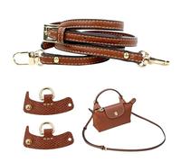 gexuamz Shoulder Strap for Bag, Shoulder Strap for Women, Replaceable Leather Strap for Mini Le,Adjustable No-Punch Strap Fittings for Pliage Replacement, 120 cm, Yellow-Brown