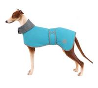 Geyecete whippet coat greyhound coats Waterproof Dog Winter Coat for dog | greyhound jumper Lamb Velvet Lined, Adjustable Bands,Harness Hole,Jumper for Cold-Weather Walk Outdoor Use-Sky Blue-M