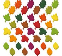 Geyee 108 Pcs Leaf Cutouts Paper Fall Leaves Cut Outs Classroom Bulletin Board Decorations Autumn Die Cut for Teachers DIY Craft Office School Chalkboard Wall Decor (5.5 Inch)