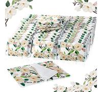 Geyee 50 Packs Facial Tissue Travel Packs Disposable Pocket Tissues for Wedding Guest Travel School Purse Home Supplies, 500 Sheets 3 Ply(Magnolia)