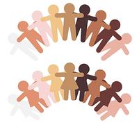 Geyee People Cut Outs Blank People Cutouts Color Paper Cutouts Boy Girl Cut Out Person Multicultural Creative Cut-Outs for Kids Craft Art Project Home School Design Decoration (108)