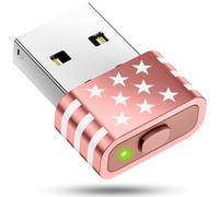 Geyes Mouse Jiggler, Undetectable Mouse Mover Device Has Two Swing Modes Jiggle and Multi-Track,Keeps for PC Computer Laptop Awake, Driver-Free, Plug-Play Adapter (Metal Rosegold)