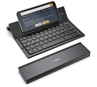 Geyes Portable Foldable Keyboard, Ultra Slim Wireless Bluetooth Keyboard, Aluminum Alloy, for IOS Android Windows Tablets and Smartphones, Black