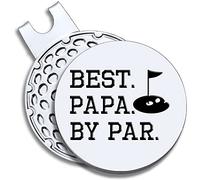 GEYGIE Best Papa by Par Golf Ball Marker with Magnetic Hat Clip, Funny Golf Accessories Gifts for Men Women, Golf Gifts for Men Woman, Birthday Gifts for Golf Fan, Golf Novelty Gift