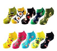 GEYIWSSXY Men's Colourful Fun Novelty Ankle Socks 10 Pack Comfort Cotton Socks with Crazy Patterns