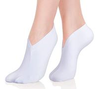 Geyoga 10 Pairs Moisturizing Socks Overnight for Dry Feet Spa Cotton Moisture Enhancing Cosmetic Socks for Women and Men, White